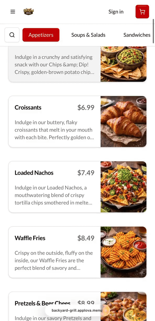 Online Ordering Demo