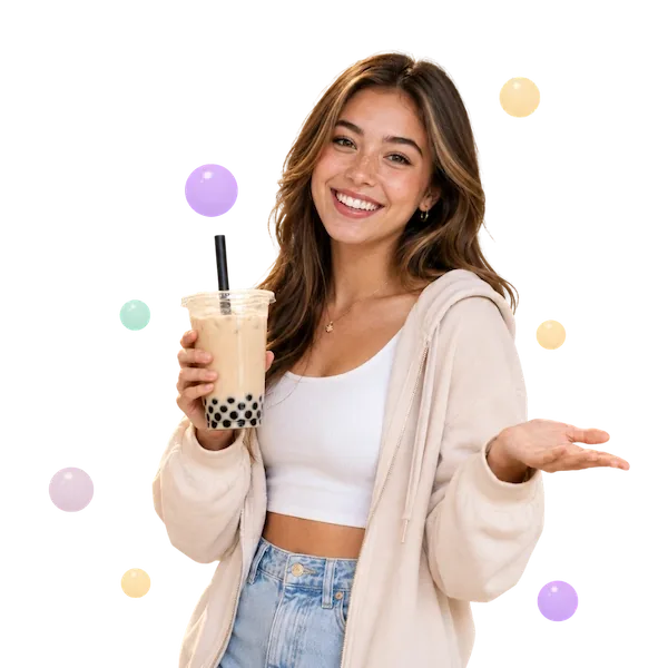 Boba shop owner reviewing Applova solutions