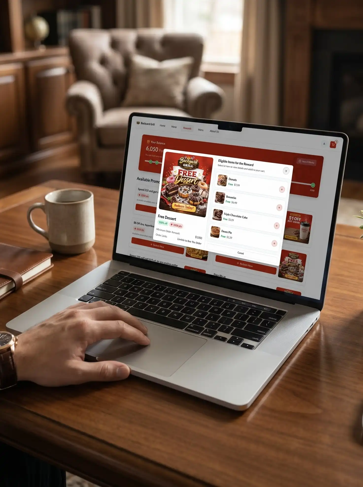 Online Ordering interface
