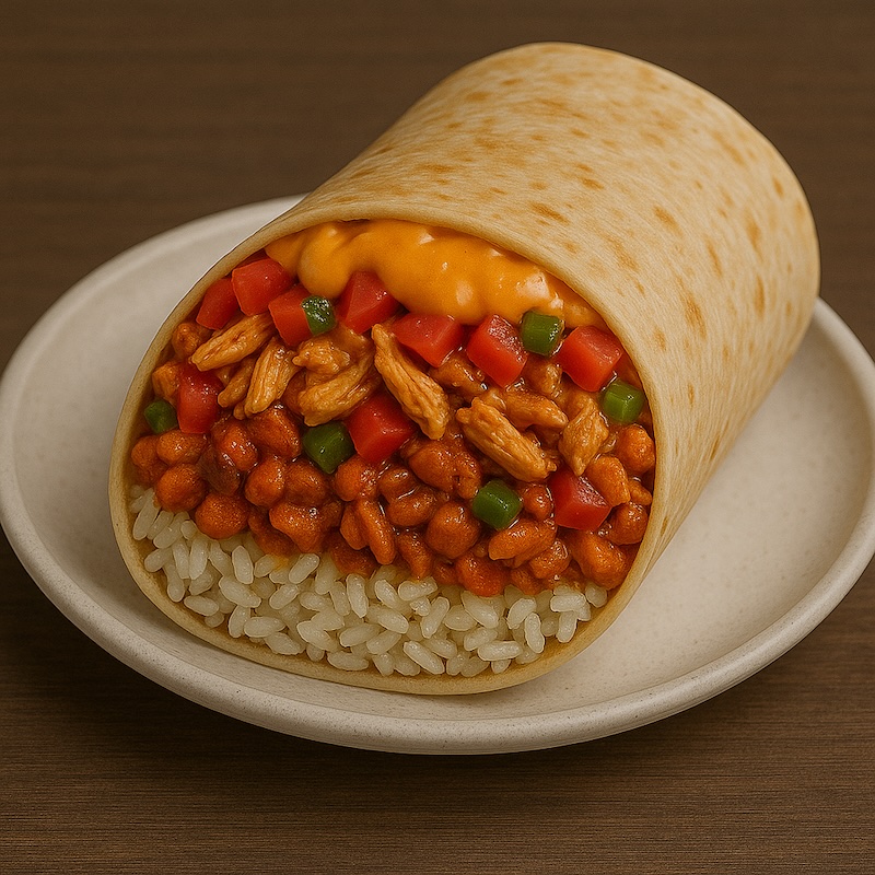 Hot Tamale Chicken Burrito