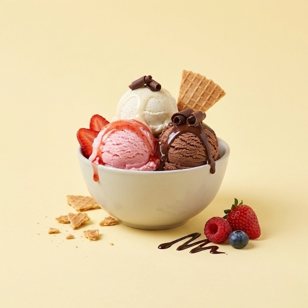 Ice Cream Bowl (3 Scoops)